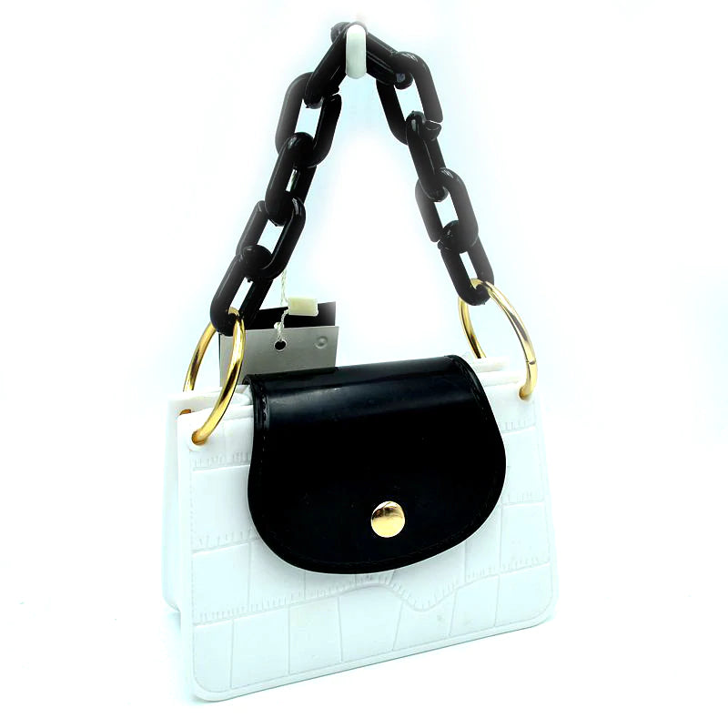 "Carly" Color Block Small Jelly Handbag