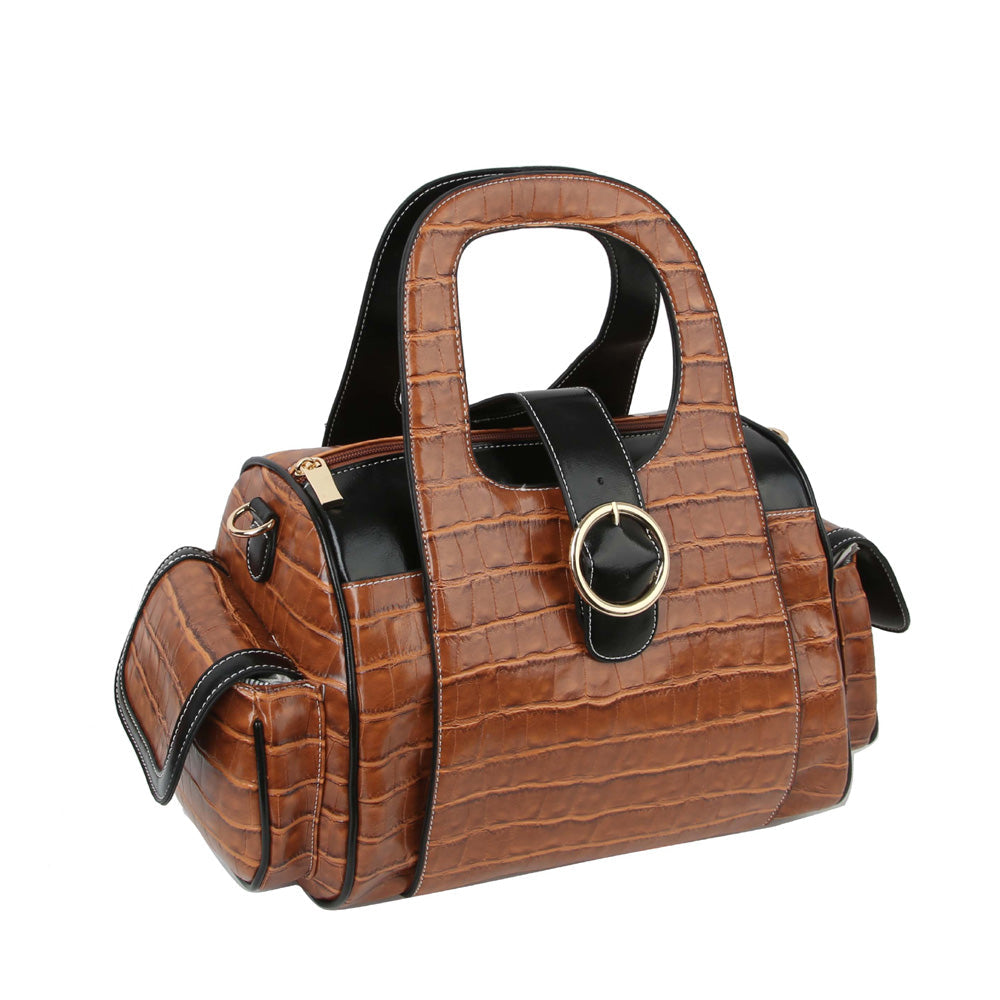"Macy" Large Snakeskin Design Handbag