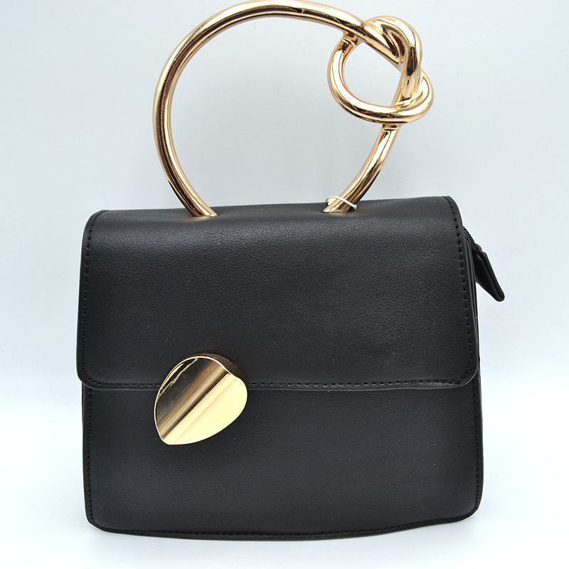 "Felicity" Square Gold Handle Handbag