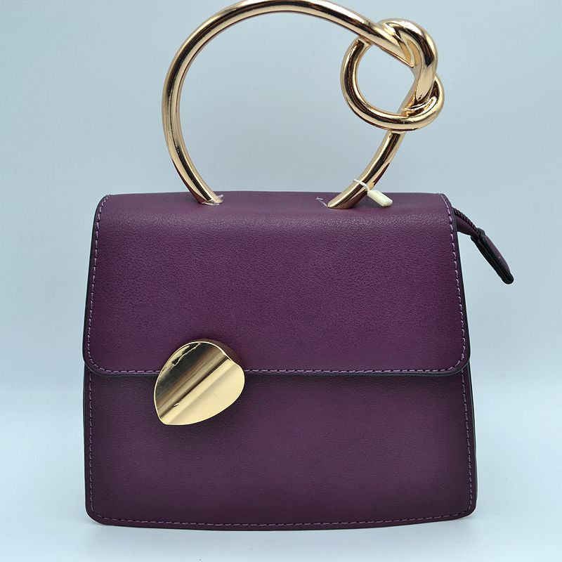 "Felicity" Square Gold Handle Handbag