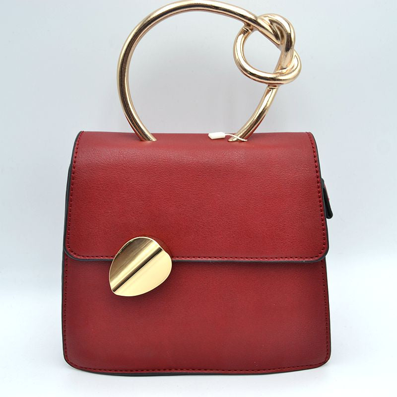 "Felicity" Square Gold Handle Handbag