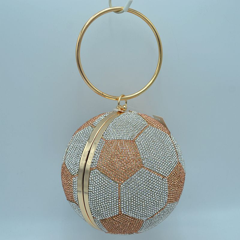 "Backhamm"Jeweled Soccer Ball Handbag