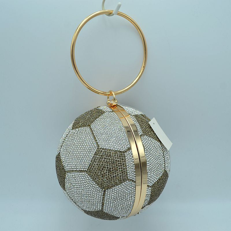 "Backhamm"Jeweled Soccer Ball Handbag