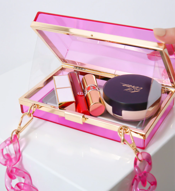 "Suki" Rectangle Acrylic Clutch Bag