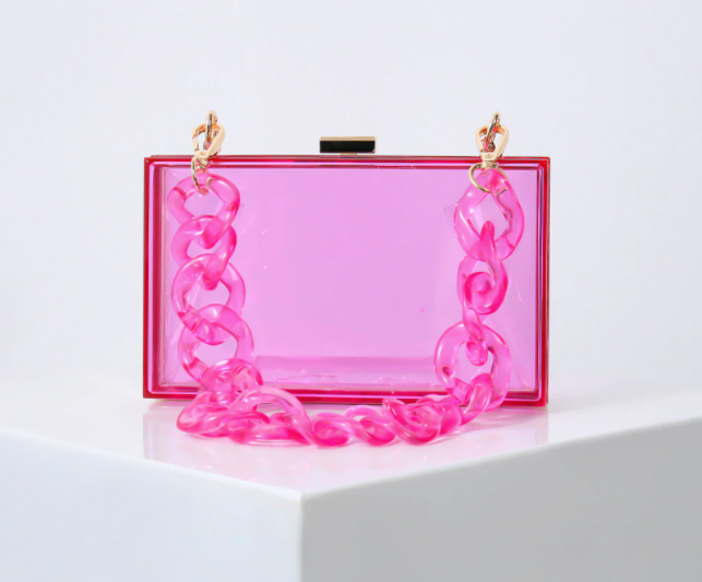 "Suki" Rectangle Acrylic Clutch Bag