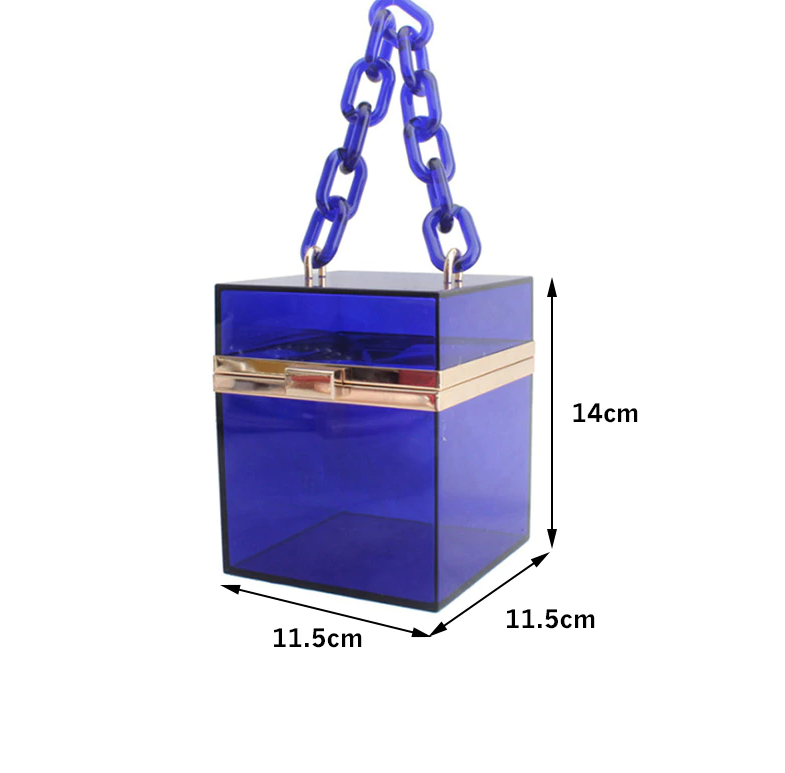 "Jayda" Box Acrylic Clutch Bag