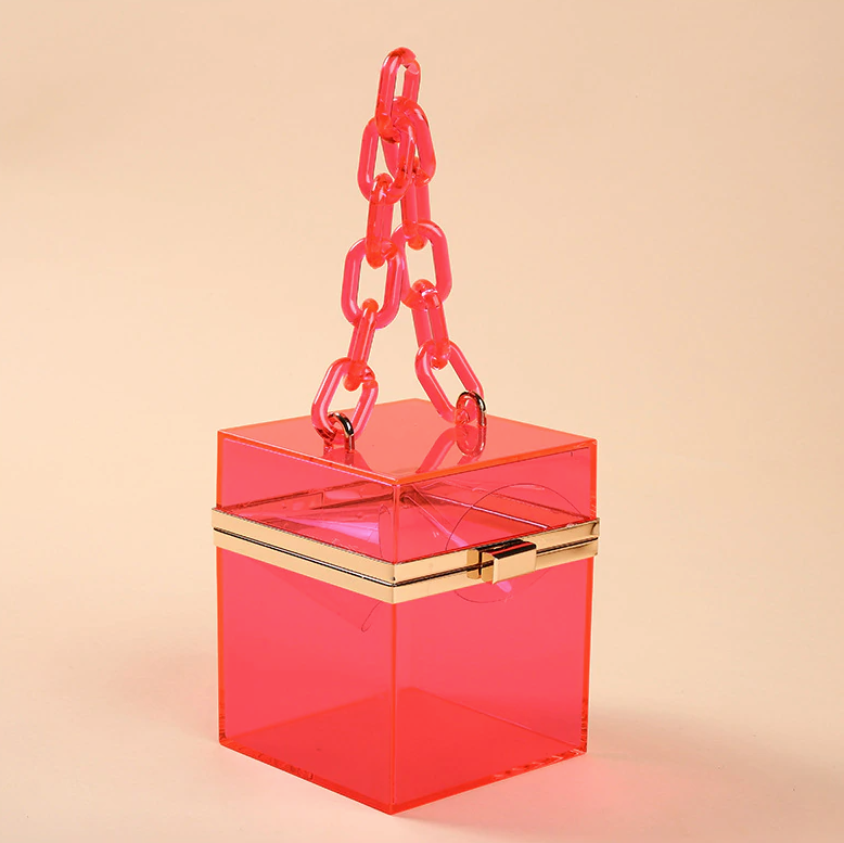 "Jayda" Box Acrylic Clutch Bag