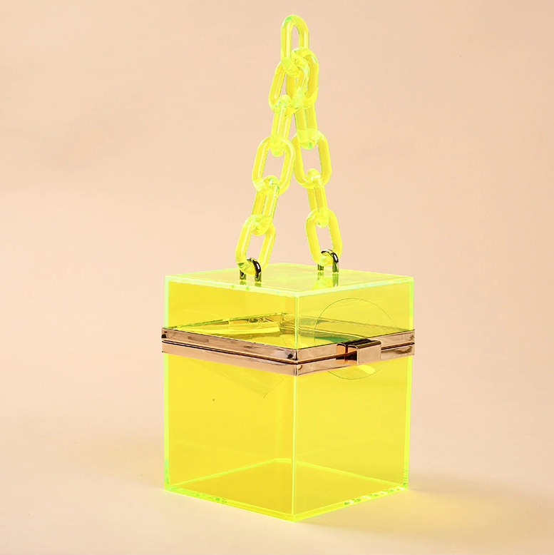 "Jayda" Box Acrylic Clutch Bag