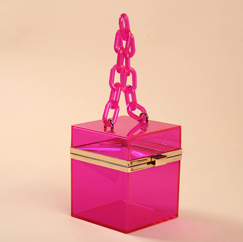 "Jayda" Box Acrylic Clutch Bag