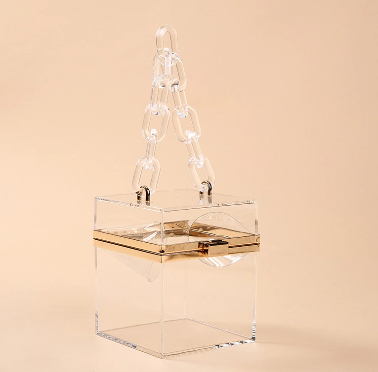 "Jayda" Box Acrylic Clutch Bag
