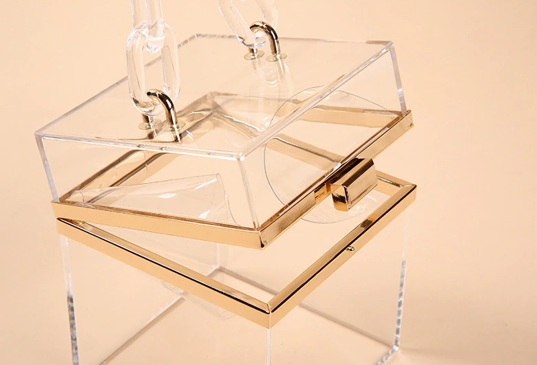 "Jayda" Box Acrylic Clutch Bag