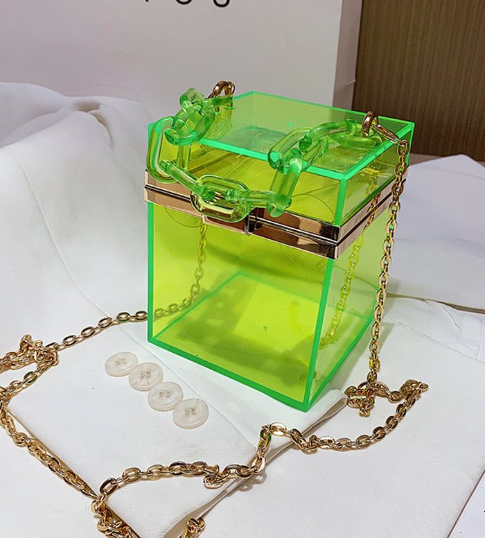 "Jayda" Box Acrylic Clutch Bag