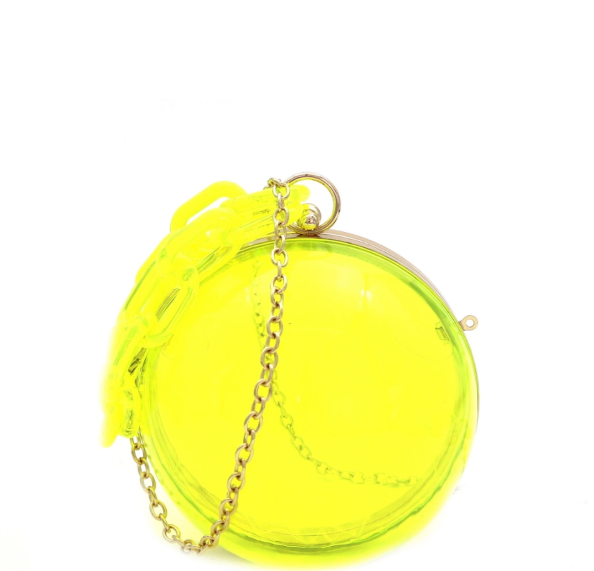 "Ari" Round Acrylic Clutch Bag