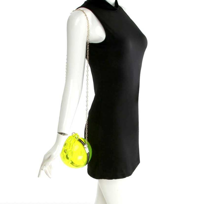 "Ari" Round Acrylic Clutch Bag