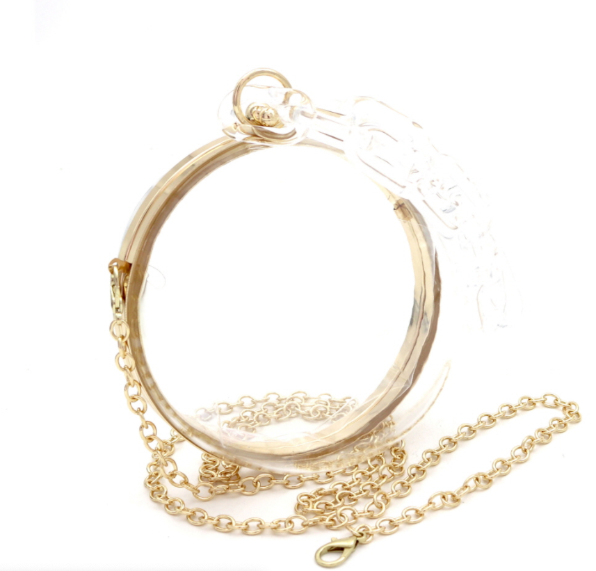 "Ari" Round Acrylic Clutch Bag
