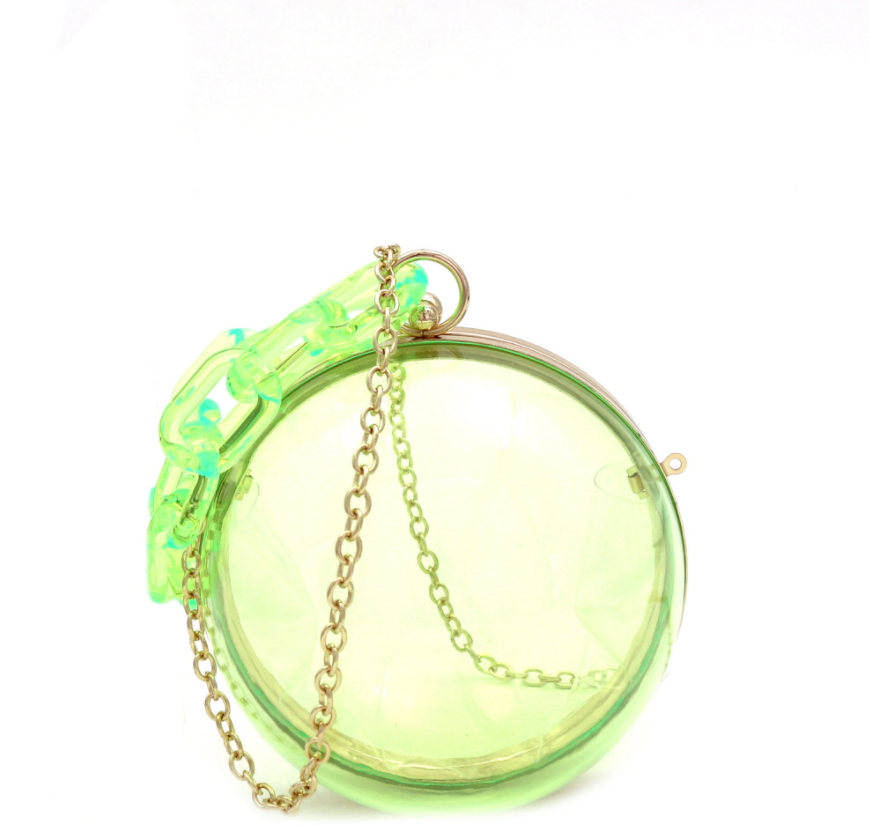"Ari" Round Acrylic Clutch Bag