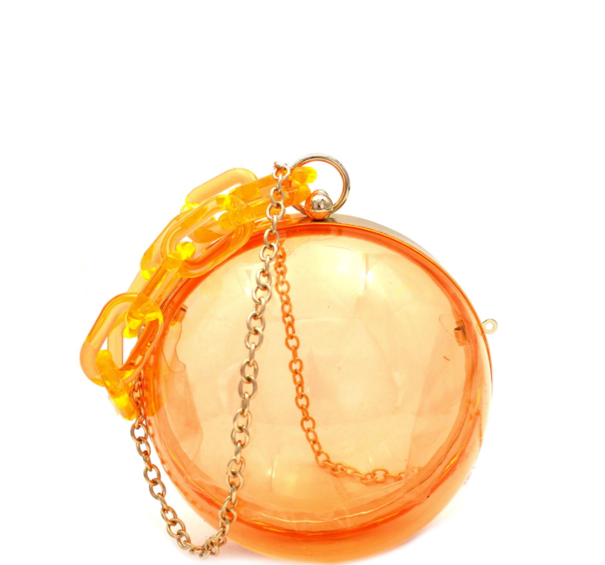 "Ari" Round Acrylic Clutch Bag