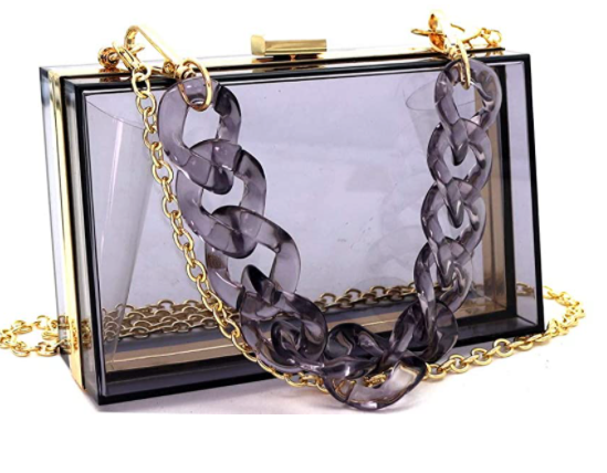 "Suki" Rectangle Acrylic Clutch Bag