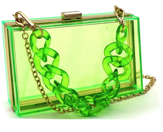 "Suki" Rectangle Acrylic Clutch Bag