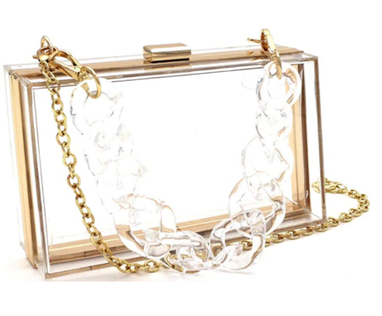 "Suki" Rectangle Acrylic Clutch Bag