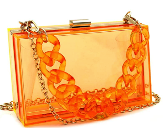 "Suki" Rectangle Acrylic Clutch Bag