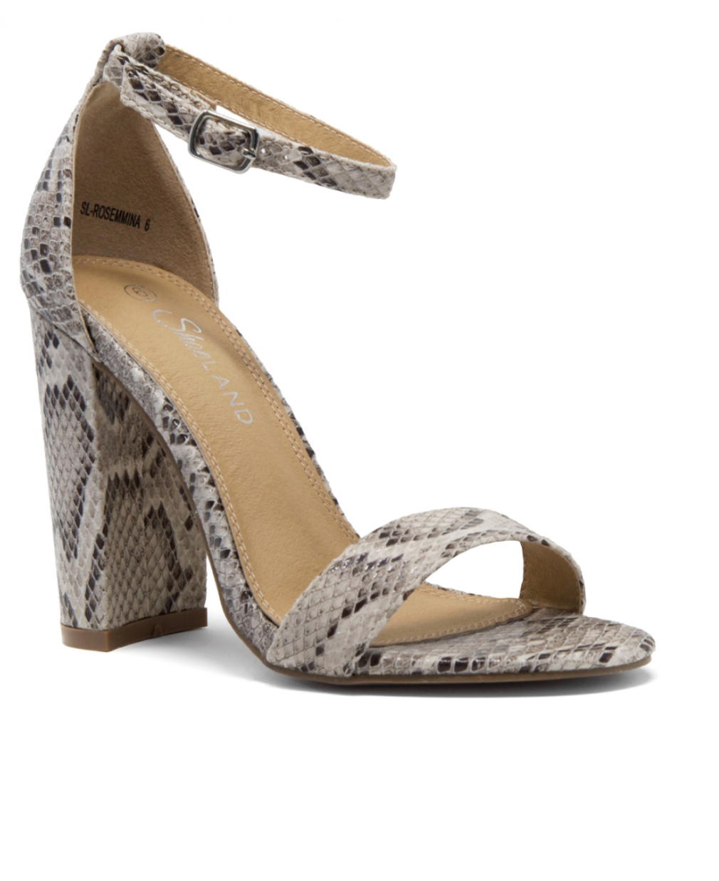 "Rosie" Open Toe Ankle Strap Chunky Heels