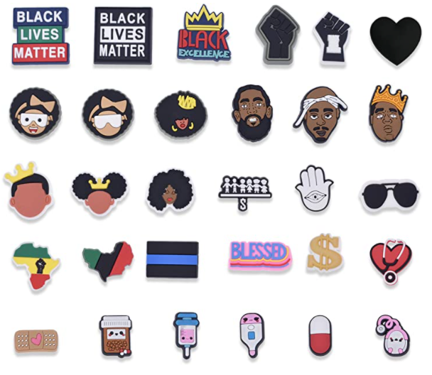 BLM Assorted Shoe Charms- 10 pieces