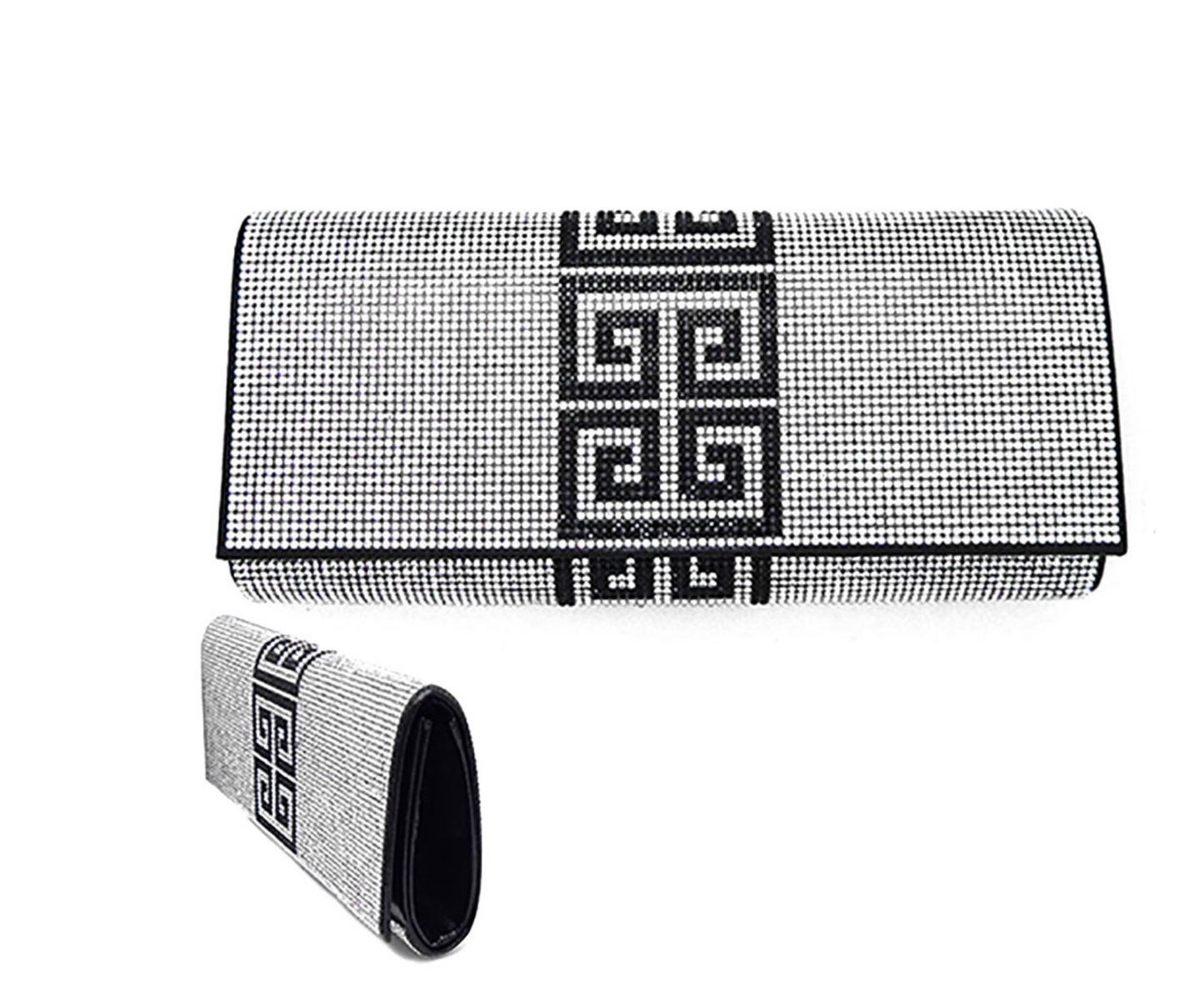 "Garcelle" Oval Shaped Jeweled Clutch