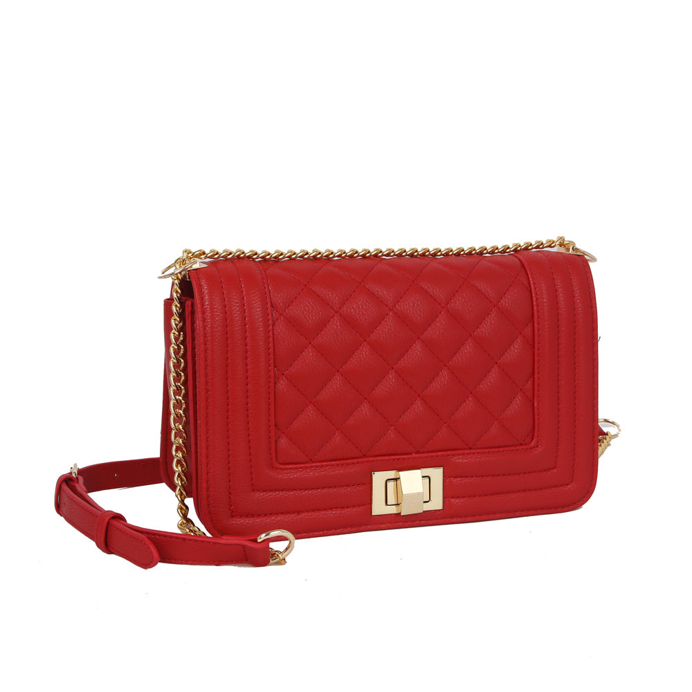 "Abbie" Quilted Shoulder Handbag
