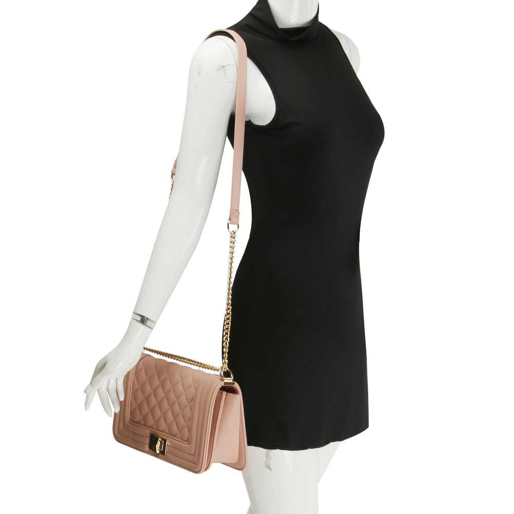"Abbie" Quilted Shoulder Handbag