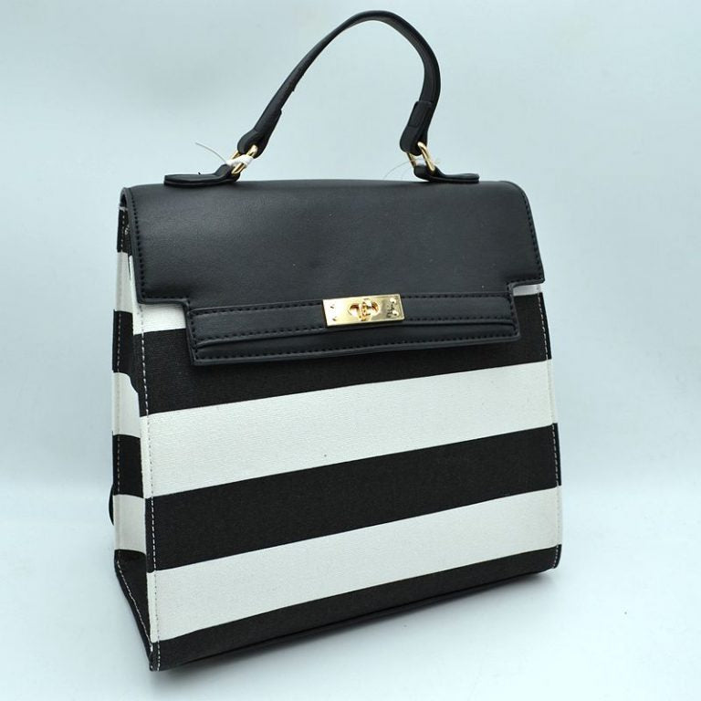 "Cali" Striped Fabric Backpacks