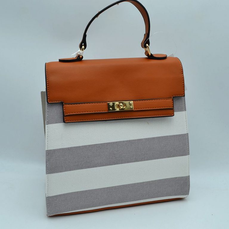 "Cali" Striped Fabric Backpacks