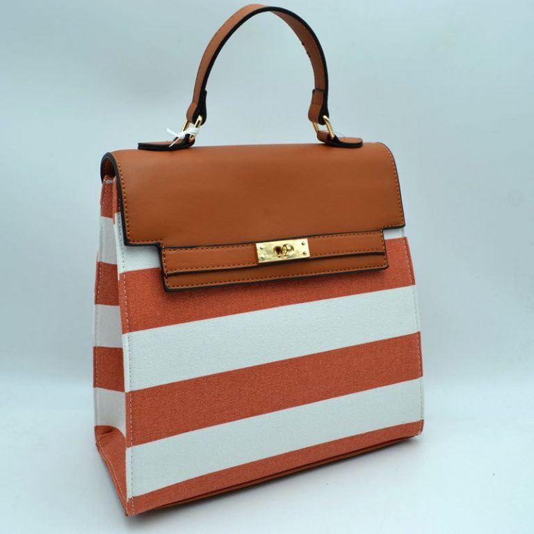 "Cali" Striped Fabric Backpacks