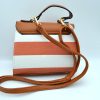 "Cali" Striped Fabric Handbag