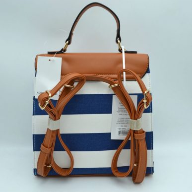 "Cali" Striped Fabric Backpacks