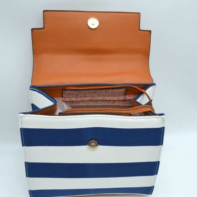 "Cali" Striped Fabric Backpacks