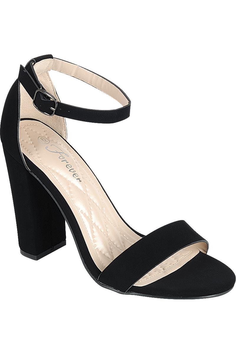 "Beth" Black Block Heels