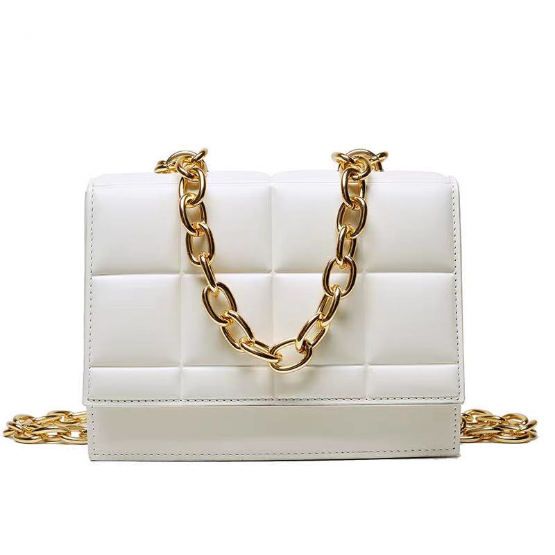 "Alex" Quilted Square Shaped Shoulder Handbag
