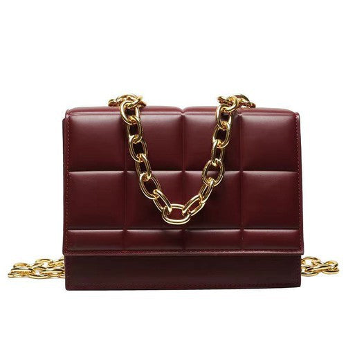 "Alex" Quilted Square Shaped Shoulder Handbag