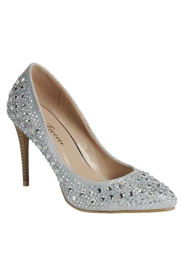 "Scarlett” Silver Heels