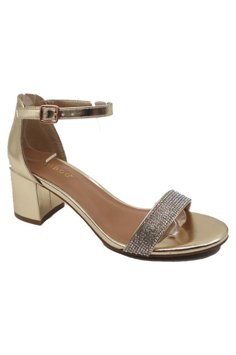 "Jill” Gold Low Heels