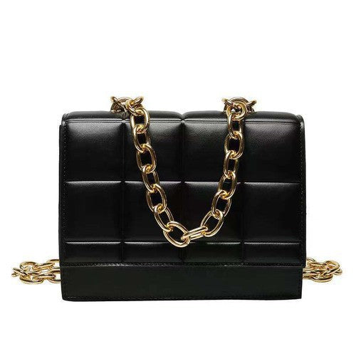 "Alex" Quilted Square Shaped Shoulder Handbag