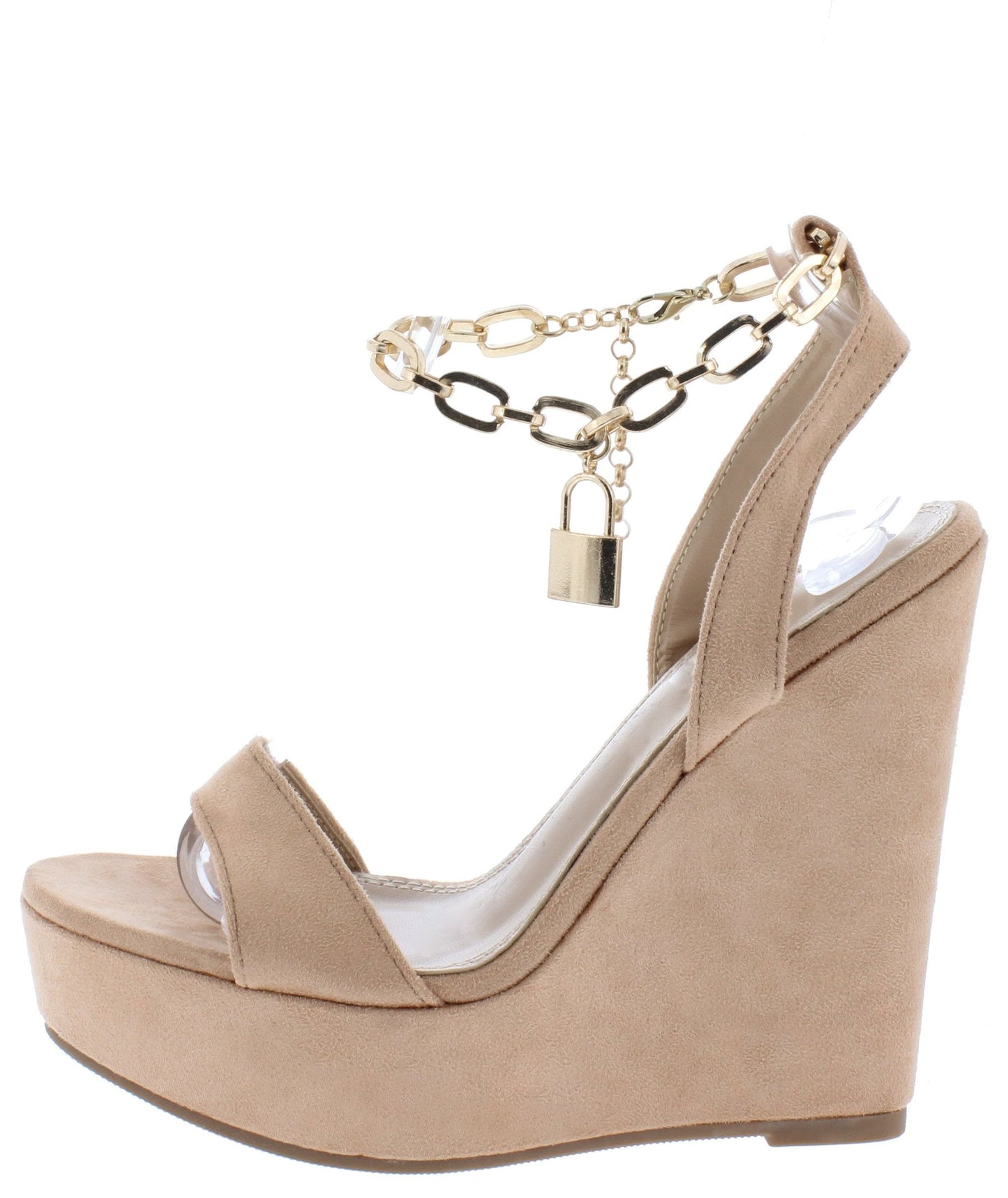 "Angelique" Nude Platform Wedge