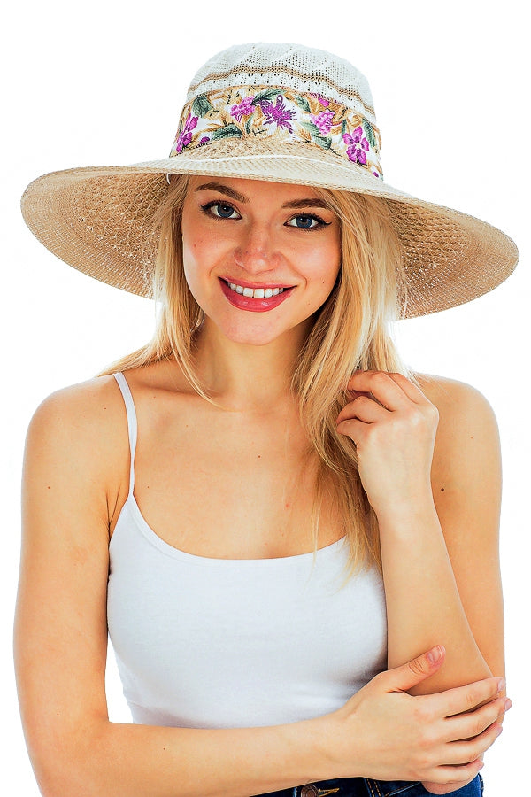 "Loretta" Floral Sun Hat
