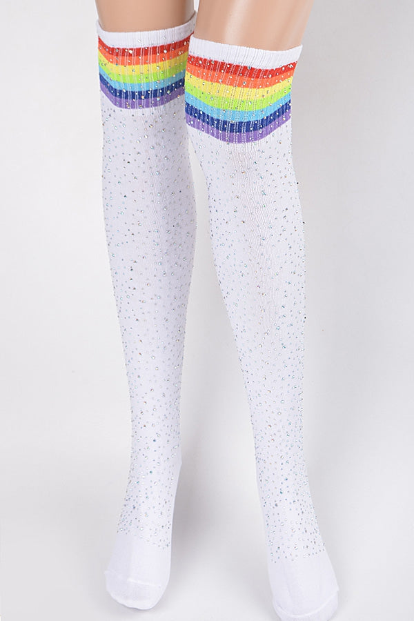 Rainbow Knee High Socks