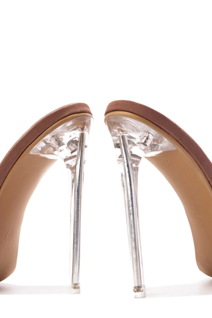 "Neicy" Clear Copper Heels