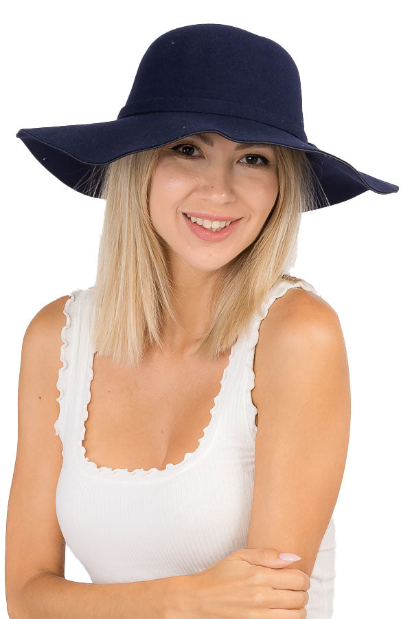 "Farrah" Felt Floppy Hat