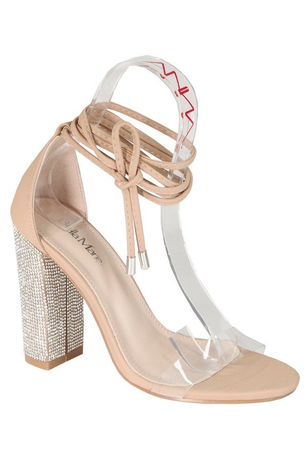 "Pilar" Nude Block Heels