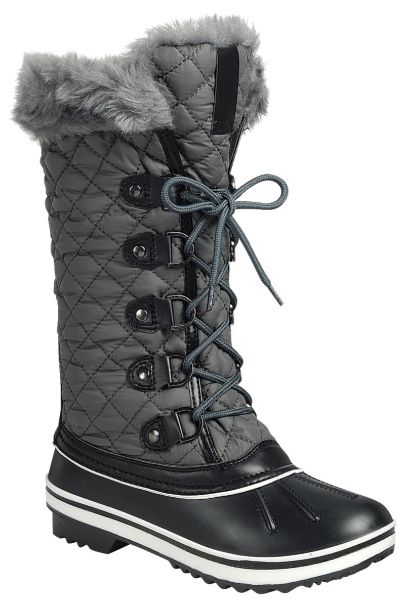 "Uma" Grey Duck Boots