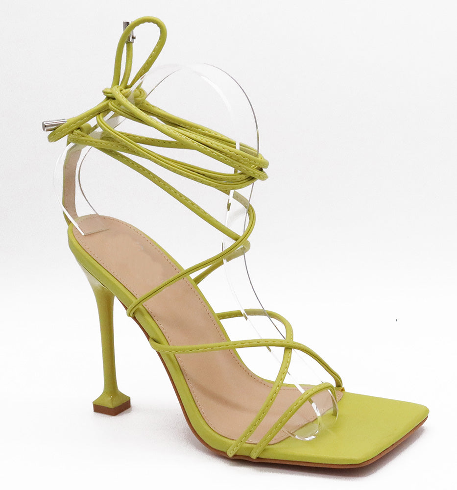"Destiny" Lime Lace Up Heels